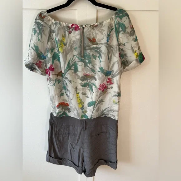 Ted Baker London Women’s Lida Floral‎ Romper Silk Blend Size 8 Jumpsuits & Rompers